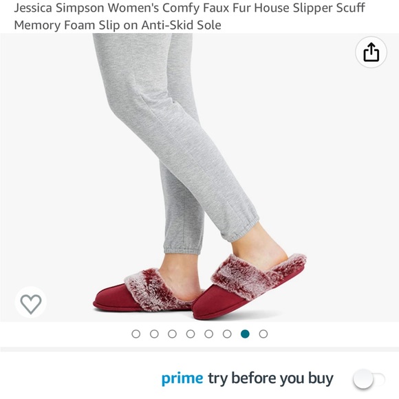 Jessica Simpson Red Womens Slippers with memory foam.  New with tags - Picture 3 of 4